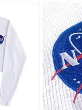White NASA Logo Thermal Top